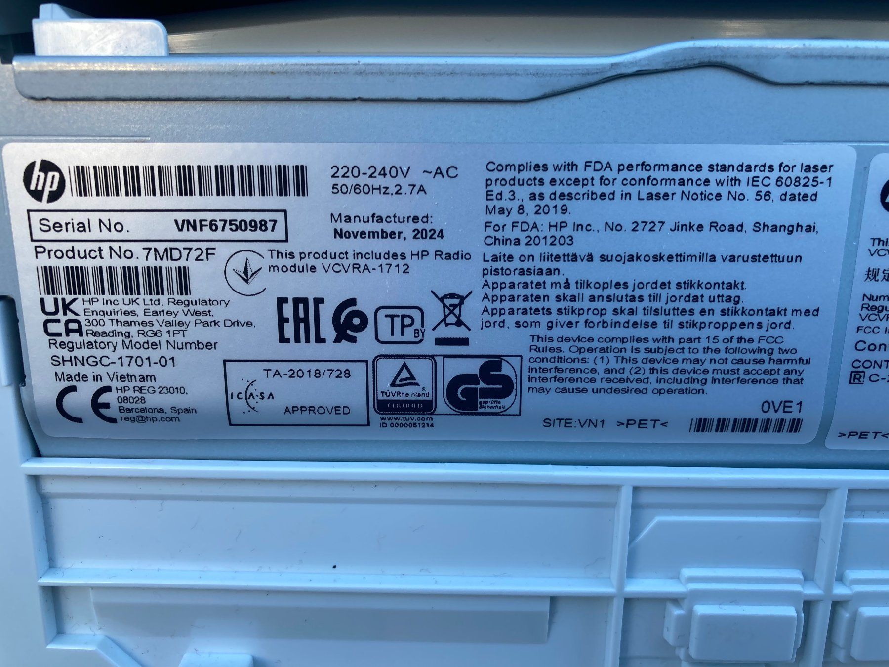 Hewlett Packard Stampanti: HP- LASER JET MFP M140w – Usato da Aesch ZH venduto da LiquidAktion 5