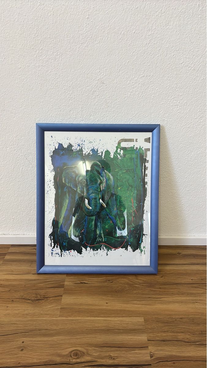 Foto & Immagini: Kunstvoller Elefant im Rahmen - Einzigartiges Design! – Usato da Neudorf venduto da Pumukel017