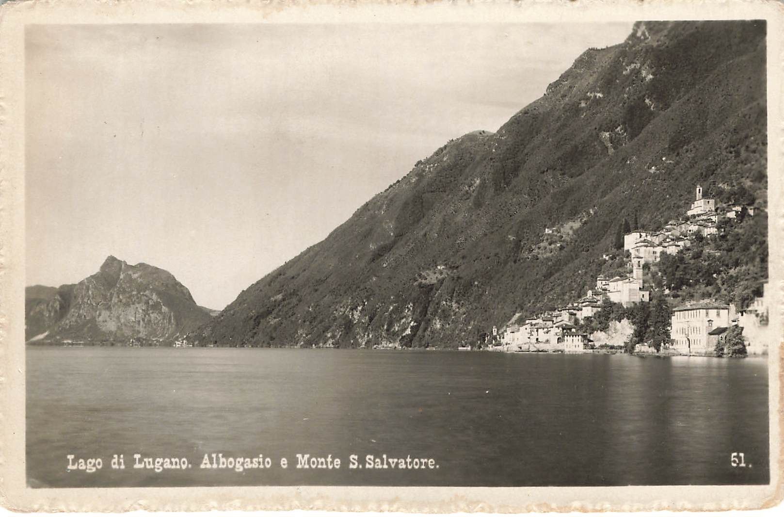 Ansichtskarten: Lago Lugano Albogasio – Gebraucht aus Biasca von Blenio71
