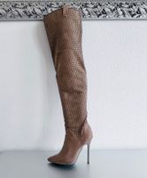 Overknee High Heel Boots 13cm Brown Fetish Size Grösse 40