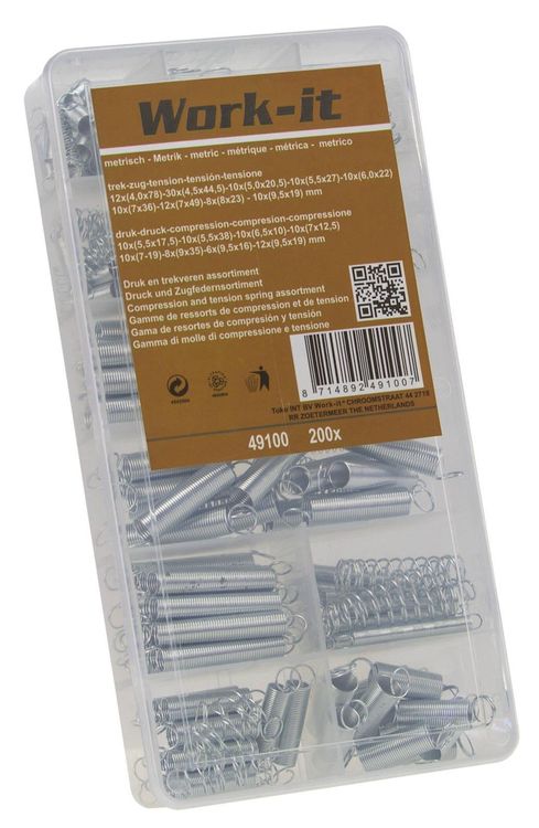 200 Teiliges Zug Und Druckfeder Sortiment Spiralen Stahlfeder Zugfeder
