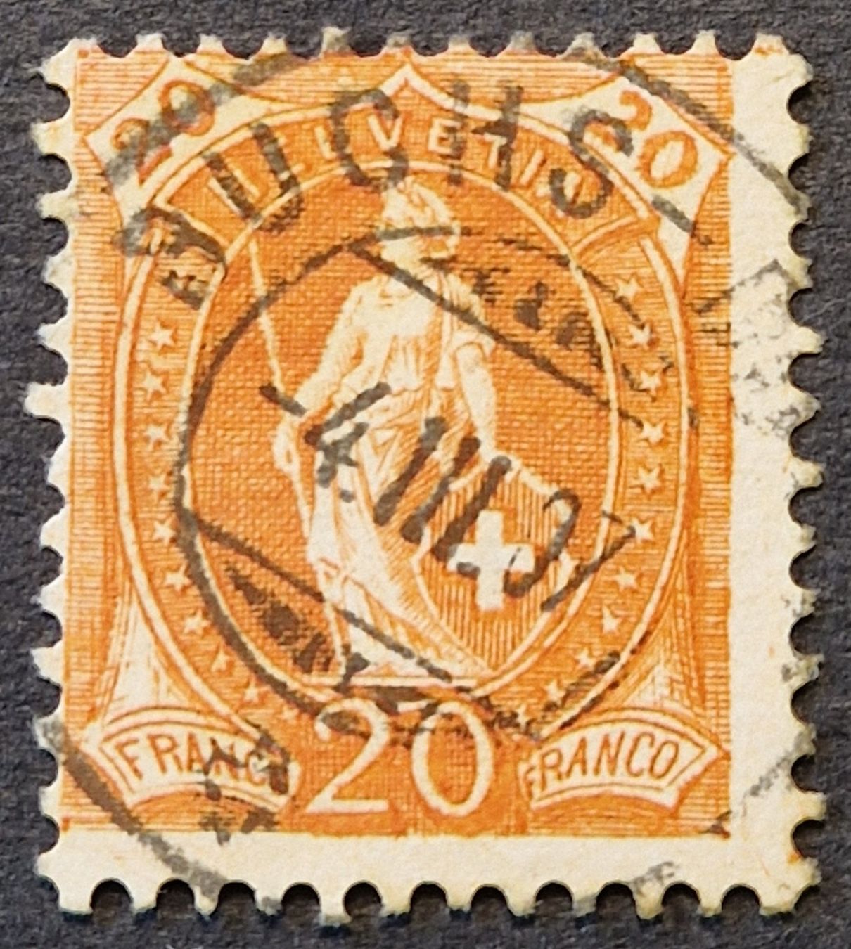 Tous les timbres: 86A Feld 98  Buchs,4.III.07 – D'occasion à Wichtrach par As78