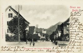 1.1.1901: Ansichtskarte, sw. Litho Gruss aus Buchs