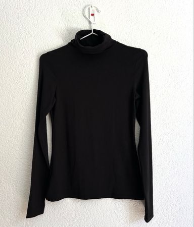 Zebra Rollkragenpullover schwarz Grösse S 