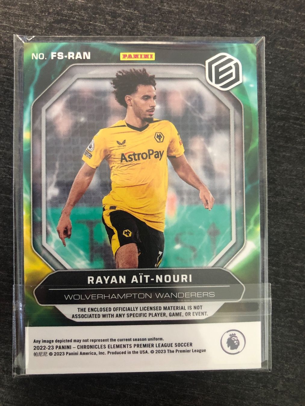 Topps Carte collezionabili: Panini Fusion Rayan Ait-Nouri patch 17/99 – Usato da Wangenried venduto da Garagara 1