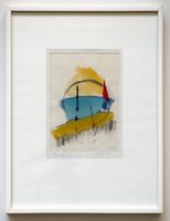 Heidi Langauer "Strand" Orig. Zürich Wien Abstrakte Kunst