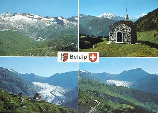 Cartoline postali: 2x AK BLATTEN Belalp - Skilift – Usato da Jona venduto da philajona 1