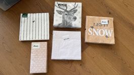 Set Servietten 33x33 verschiedene Motive (96 Stück) NEU
