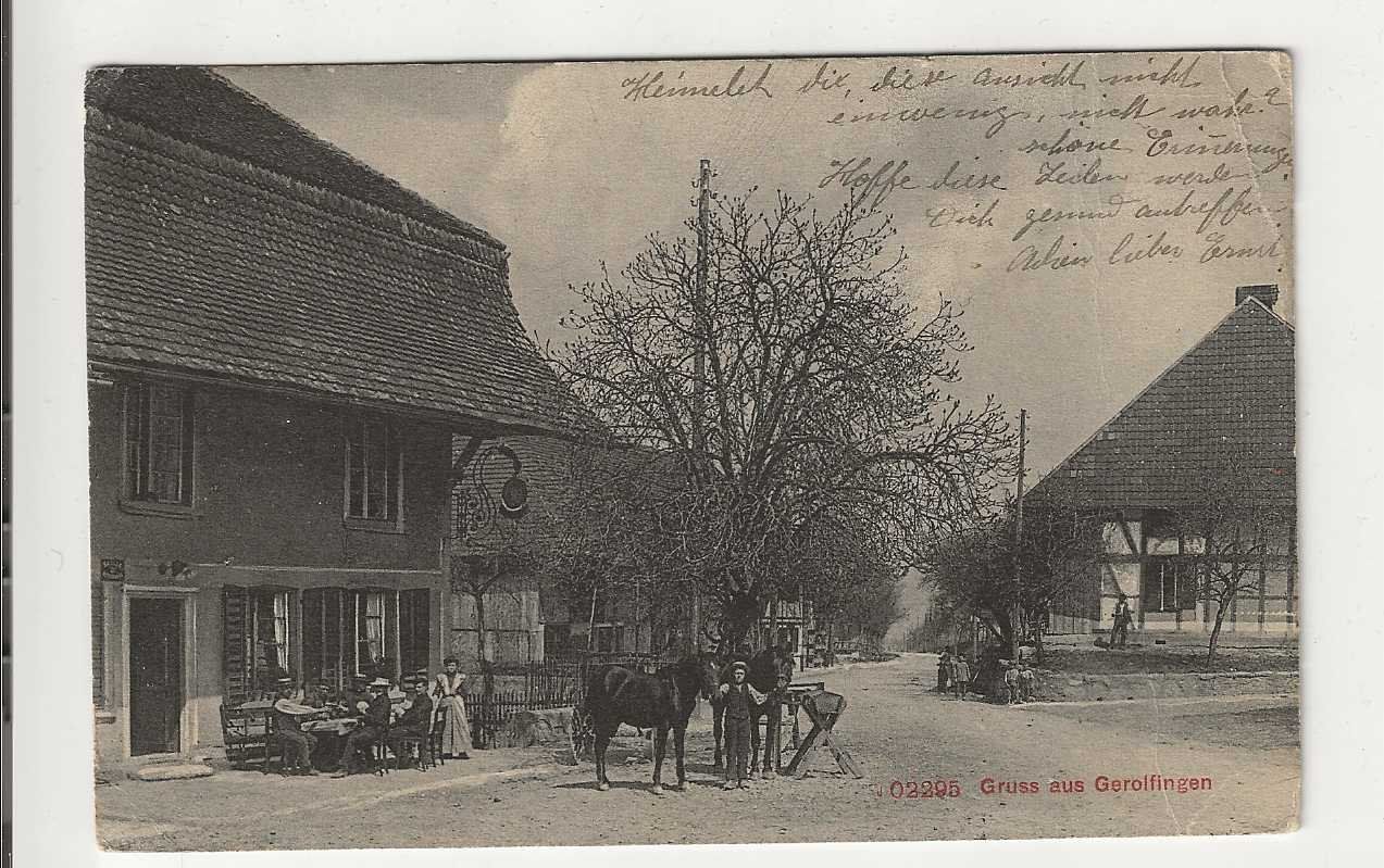 Ansichtskarten: Gerolfingen, 1909 – Gebraucht aus Spiez von Niesen20