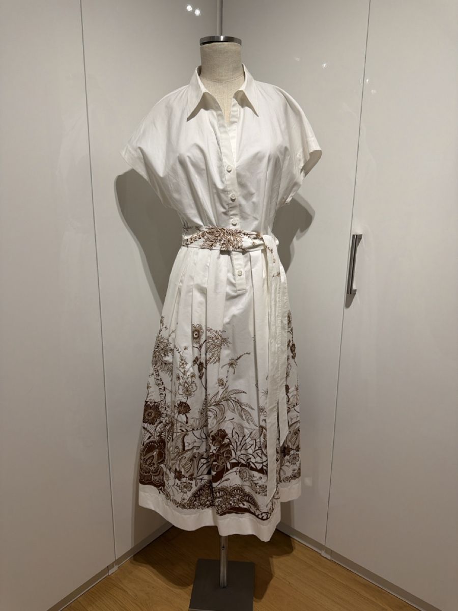Kleider: Eleventy Hemdkleid weiss / Braun  – Neu (gemäss Beschreibung) aus Binz von Sandra830