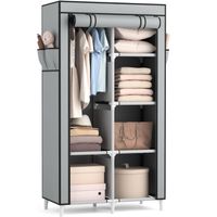 Kleiderschrank, Stoffschrank, 1x Kleiderstange, Faltschrank