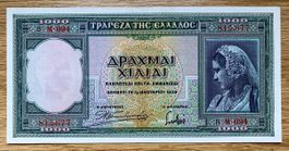 1000 Drachmai Griechenland 1939!!! UNC!!!