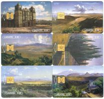 6 Telefonkarten Mexiko, Serie 6, Paisajes siglo XIX, Malerei