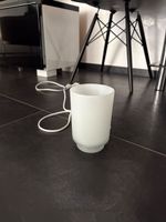 Tischlampe Glas weiss inkl. Leuchtmittel funktionstuechtig