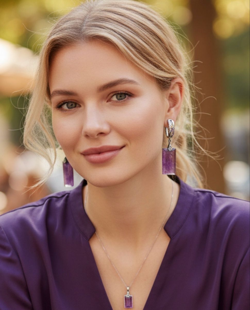 Orecchini pendenti & Orecchini a lobo: Elegante Amethyst Ohrringe,  Handarbeit – Nuovo e nell'imballaggio originale da Kriens venduto da Hortensie6 4