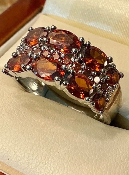 Anelli: Ring mit Orangen Steinen, Silber 925 – Usato da Untersiggenthal venduto da Jaymoni 3