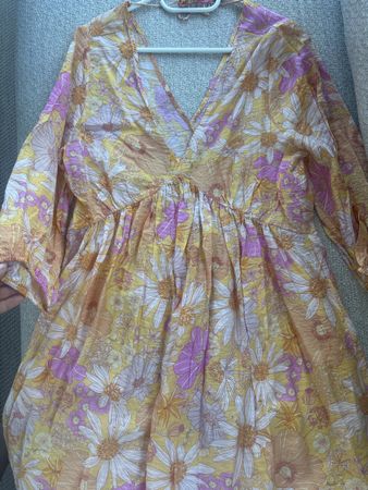 H&mKleid Sommerkleid Blumenmuster Gelb Grösse S 