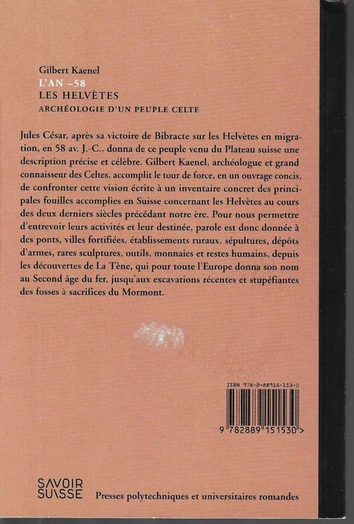 L'an -58 - les Helvètes - Archéologie d'un peuble (Gebraucht) in ...