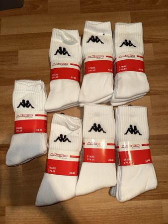 Kappa Socken, weiss, Gr. 43-46, 7 Pkg. à 3 Paar, NEU #4