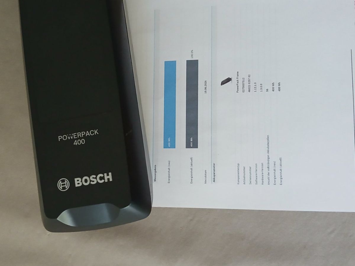Bosch Akkus: Bosch Powerpack 400 mit 400Wh 100% / inklusive Messbericht – Gebraucht aus Winterthur von .-thx-. 1