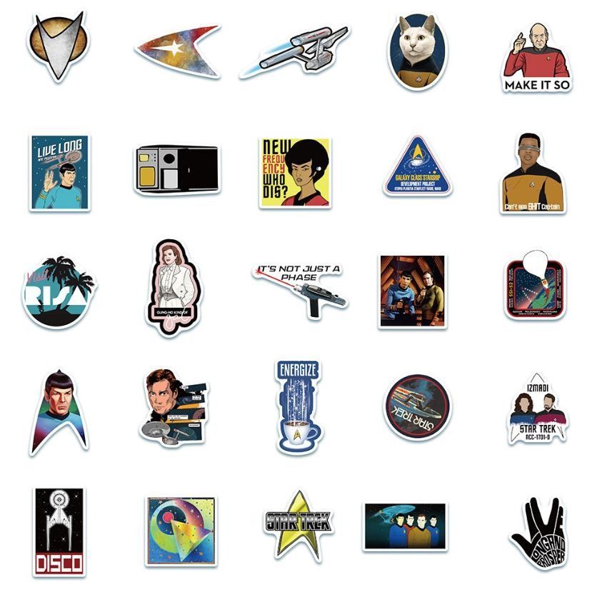 Star Trek Mr. Spock Enterprise Pike Kirk 50 tlg Stickerset (Neu und ...