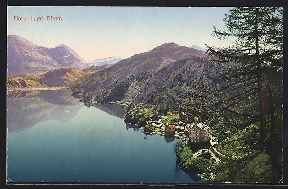 Cartoline postali: AK Piora /Lago Ritom, Panorama, 1923 – Usato da Berlin venduto da bartko-reher