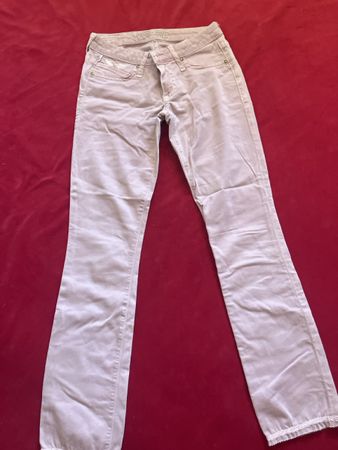 Damen Jeans Hose Gr 26 Rosé Used Look