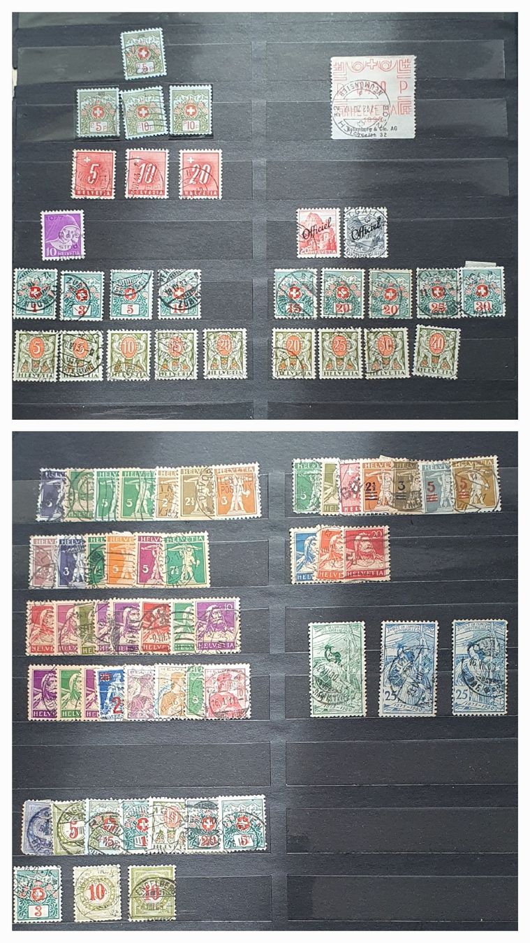 Alle Briefmarken: Rest Lot mit älteren Marken Schweiz – Gebraucht aus Kreuzlingen von Rschweiz1 9