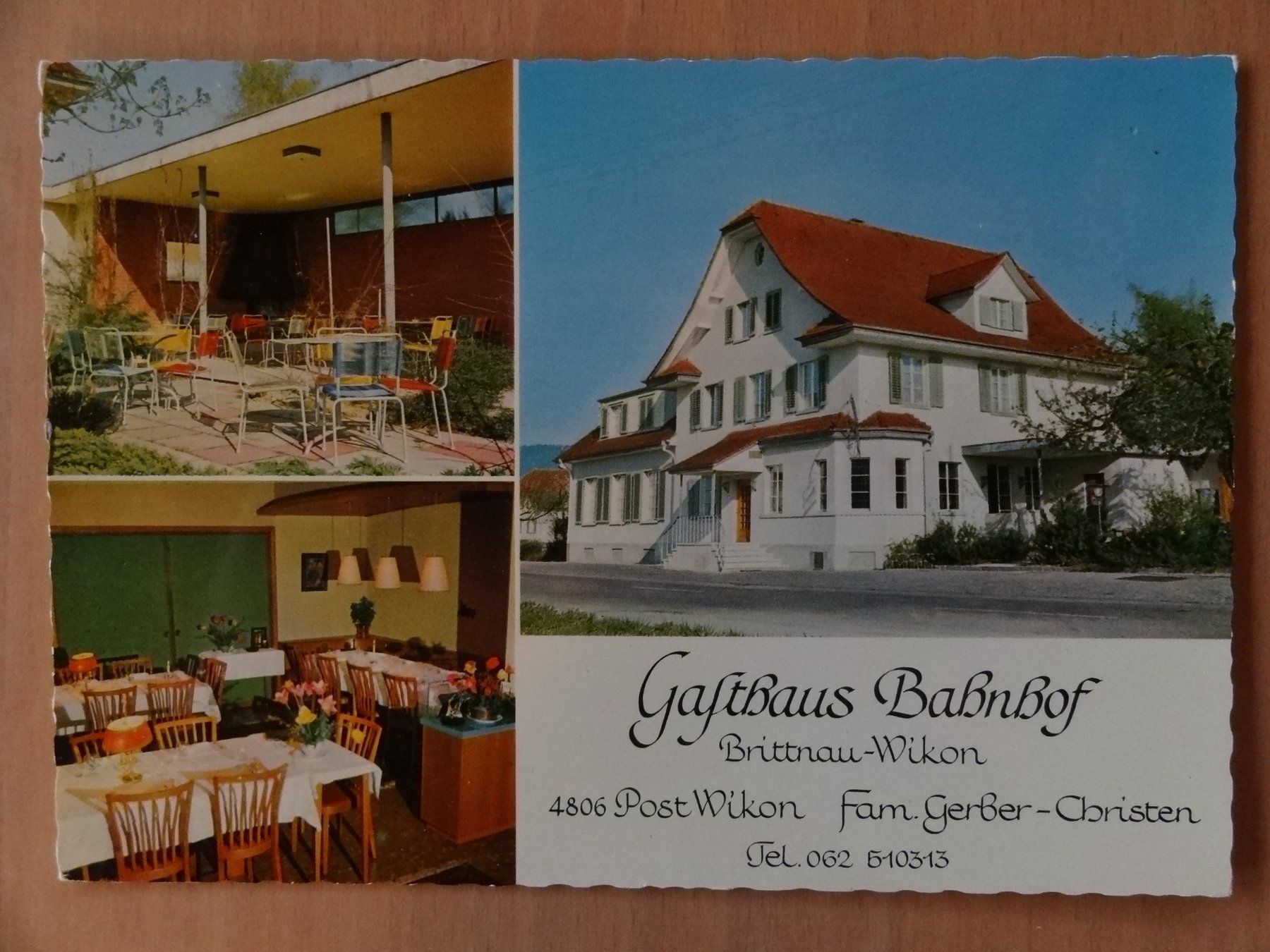 Cartoline postali: Brittnau-Wikon - Gasthaus Bahnhof – Usato da St Léonard venduto da Riglin