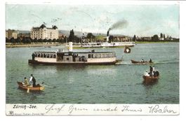 Zürichsee - Dampfschiff - Motorboot - Ruderboot - 1904