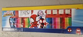 Spiderman Malset mit Stempel 60 Filzstifte neu