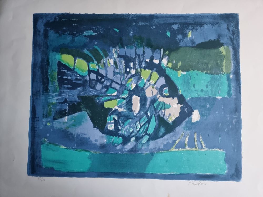 Arts picturaux & lithographies: ROLF GFELLER LITHOGRAPHIE SIGNIERT NUMMERIERT – D'occasion à Gersau par kunst-online