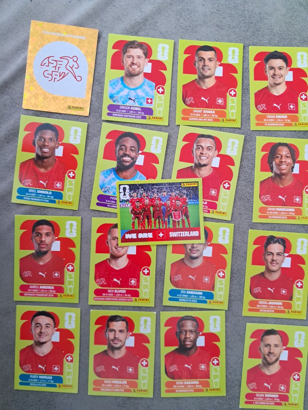 Panini Sammelbilder & Trading cards: 17 x Paninisticker 2026 / Schweiz – Neu (gemäss Beschreibung) aus Weinfelden von Da-ryn01