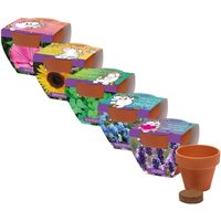 Pummeleinhorn Tontopf 5er Set blumen anzucht set