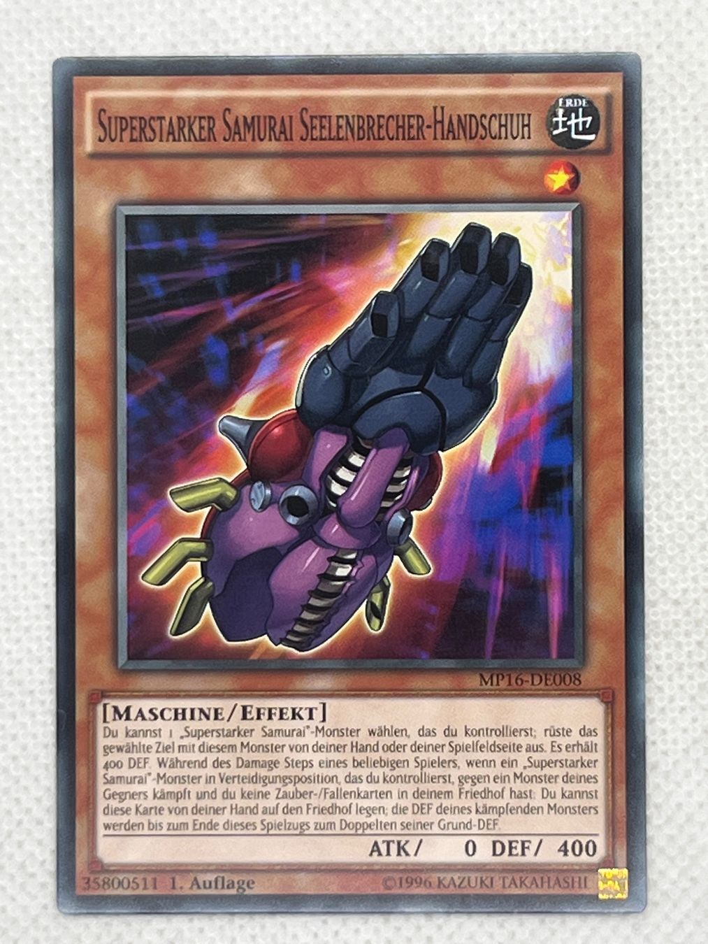 Yugioh Carte collezionabili: Superstarker Samurai Seelenbrecher-Handschuh – Usato da Hinterkappelen venduto da Kim1992