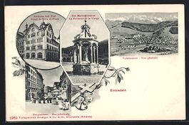 Einsiedeln, Rathaus und Post, Marienbrun