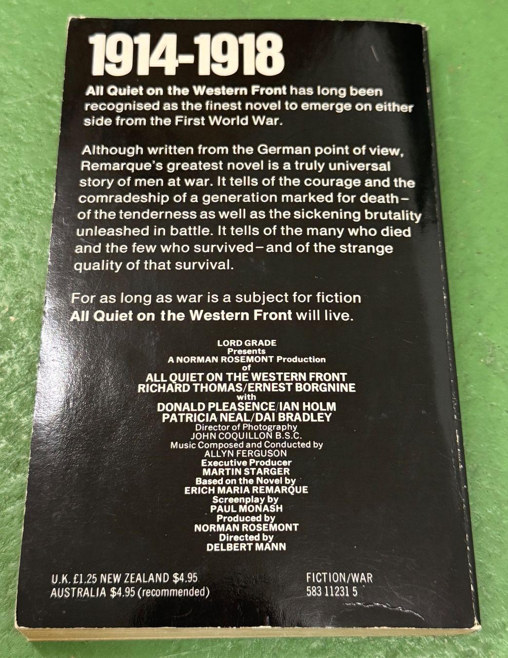 Libri: Erich Maria Remarque: All Quiet on the Western Front – Usato da Basel venduto da Ostschweiz06 2