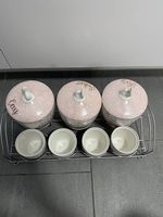 Vorratsdosen Set Keramik mit Deckel rosa