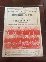 Servette FC Matchprogramm 1961 vs. Hibernians