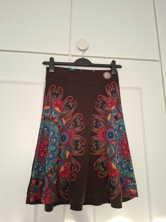 Jupe Desigual évasée imprimé bohème