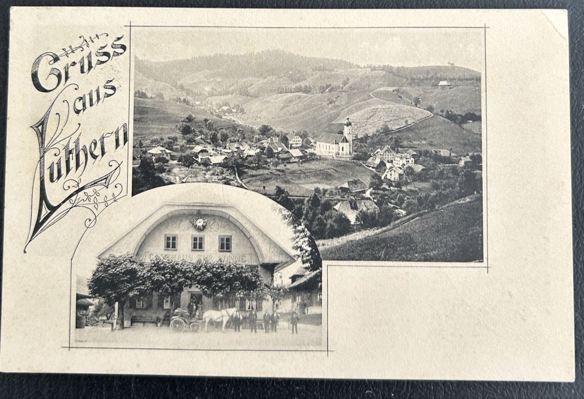 Ansichtskarten: Gruss aus Luthern 3-Bildrig  – Gebraucht aus Horw von Tellbub