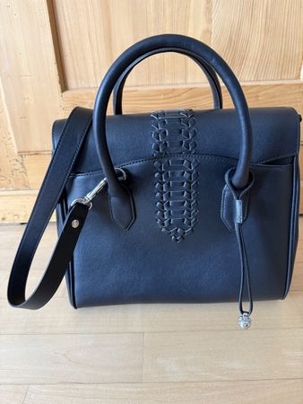 Navyboot Tasche Leder schwarz Neuwertig