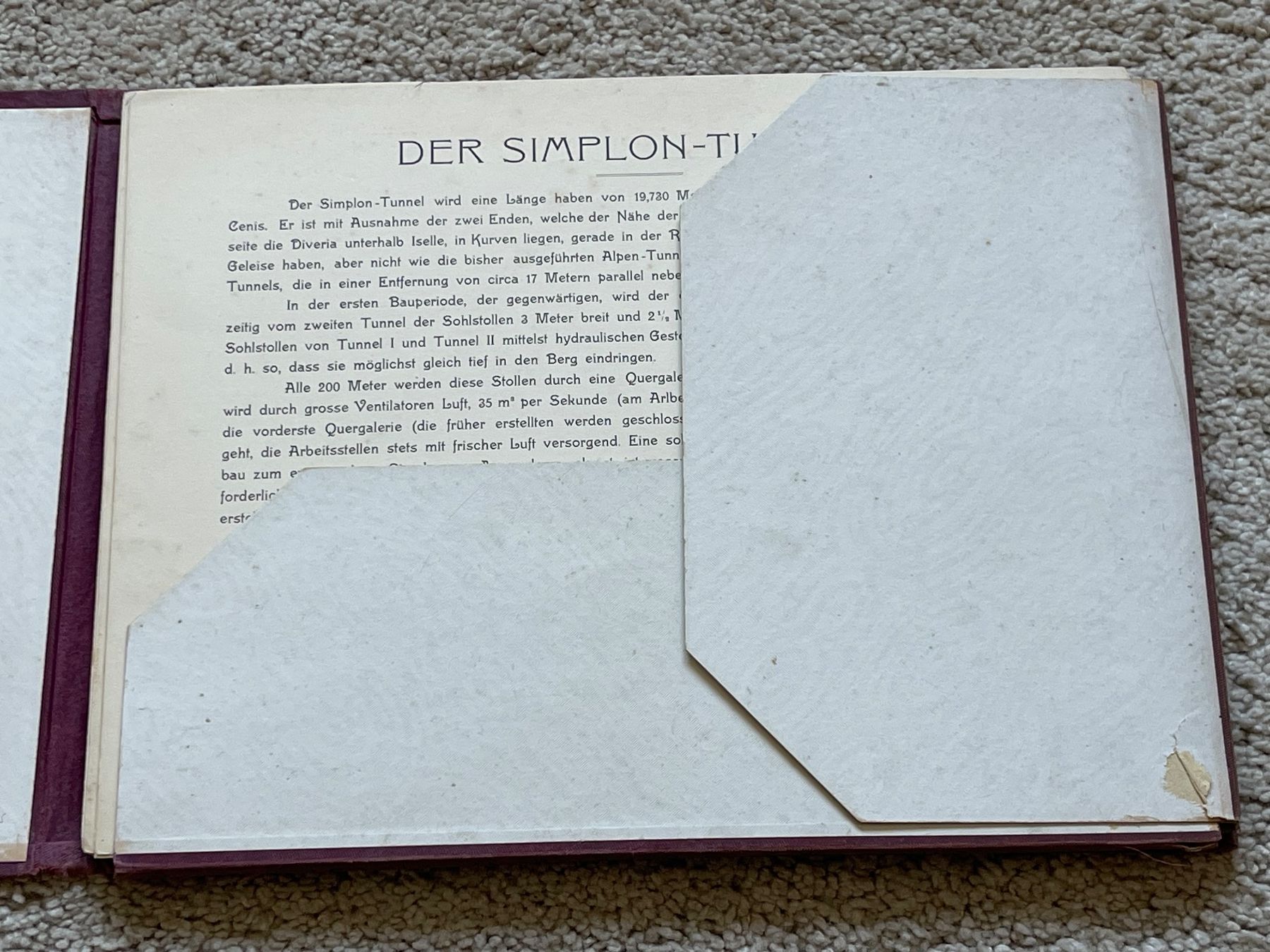Libri: Simplon Tunnel-Bau Nord Seite – Usato da Kaiseraugst venduto da winnetou04 2
