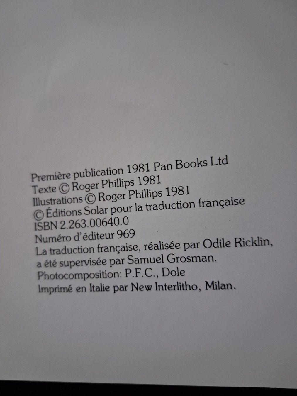 Libri: Livre "Les champignons" Roger Phillips - 1981 – Usato da Cartigny venduto da pgc_fk9s 2