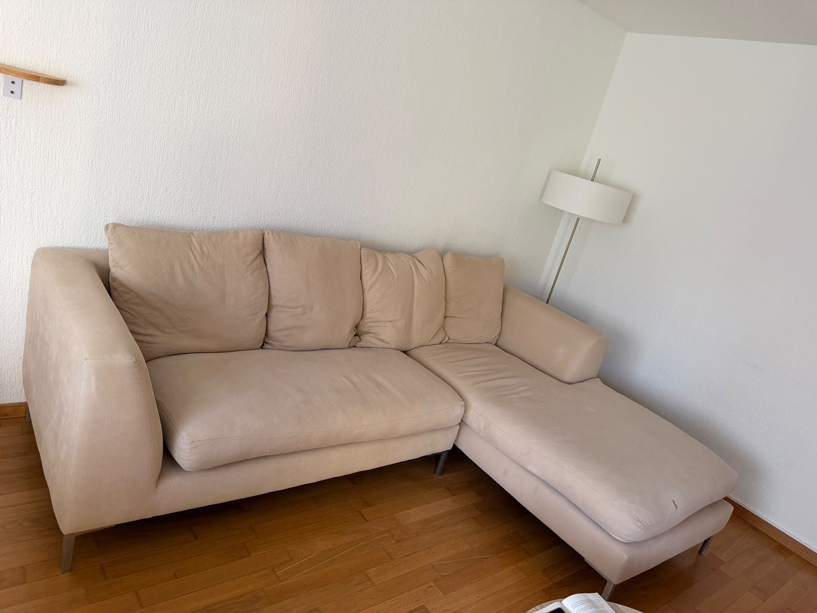 Divani: Beiges Ecksofa mit Recamiere / L-Sofa / Wohnlandschaft – Usato da Staufen venduto da jei_7bfb