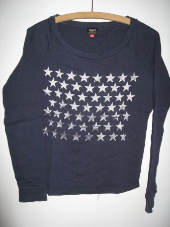 Sweat-Shirt mit Sterne blau Gr. XS