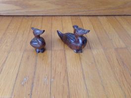 Holz Enten Deko 2 Stück
