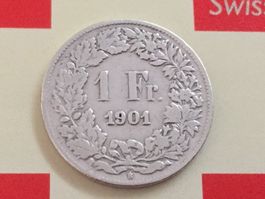 1 Franken 1901 -ss, nur 0,4 Mio!
