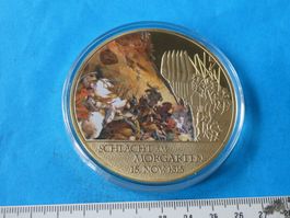 vergoldete Riesenmedaille PP 70 mm, Schlacht am Morgarten