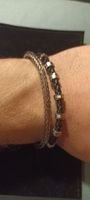 Stilvolles Herrenarmband aus Leder und Stahl